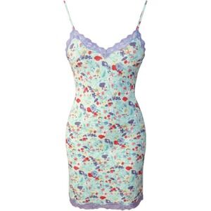 Natori Floral Lace Slip dress Babydoll Chemise Nightgown Blue Small Sexy Y2k Hot
